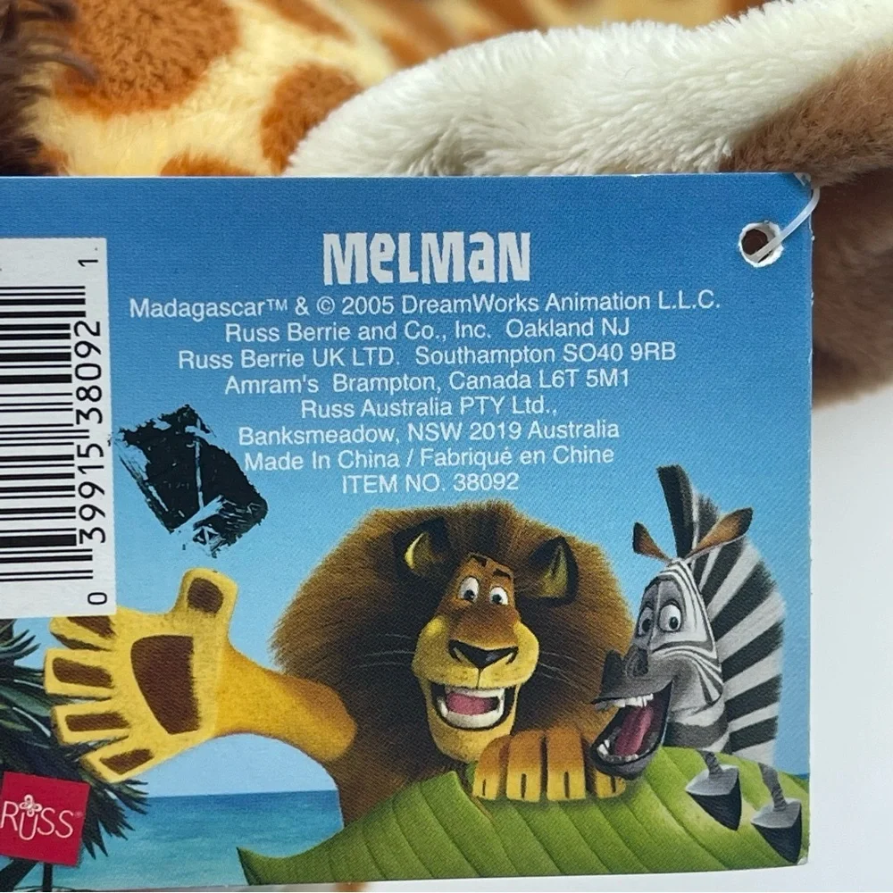 NWT Madagascar Melman 20” Plush Stuffed Animal - Picture 4 of 7